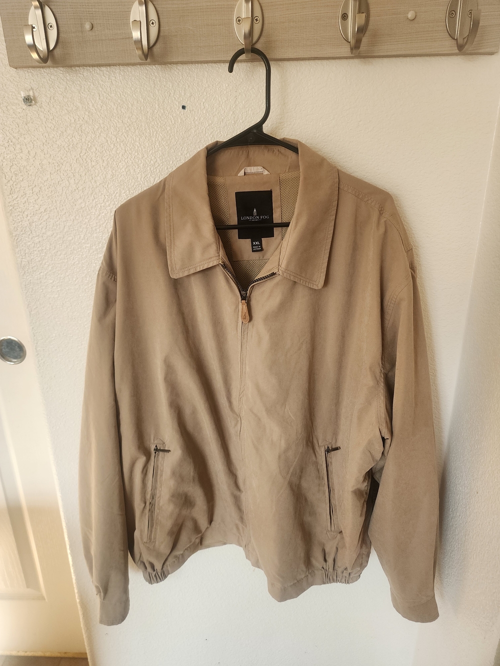 London Fog Men’s XXL Tan Harrington Lightweight Jacket